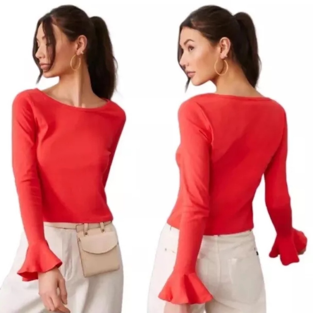 Anthropologie Maeve Flouncy Top S